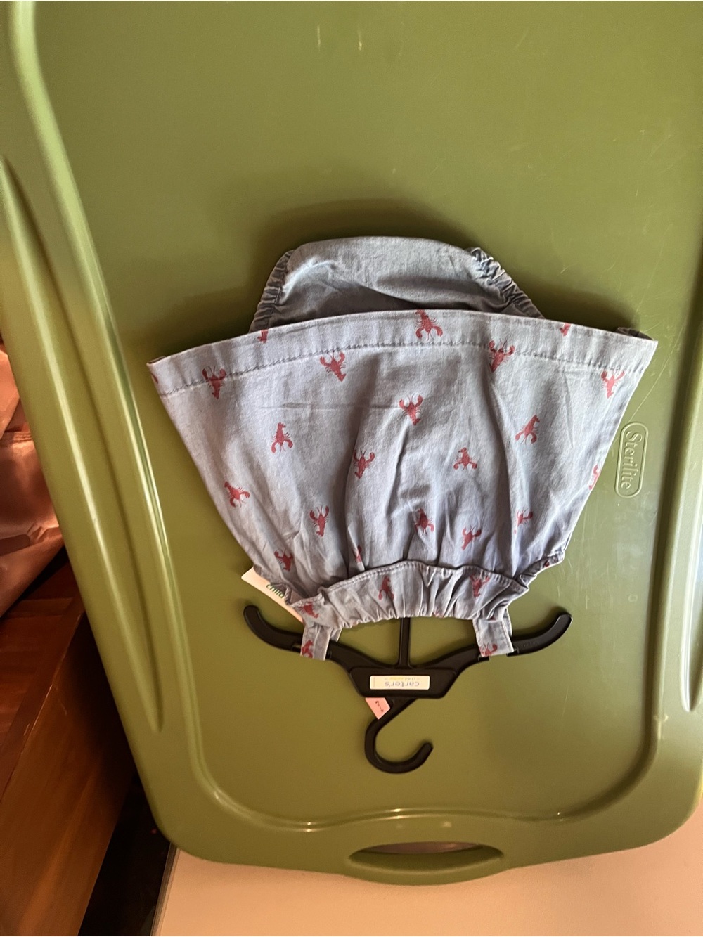 Carter's Light Blue outfit  with Lobster Print